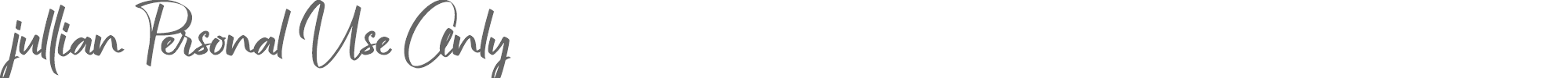 Jullian jullian Personal Use Only.otf font preview